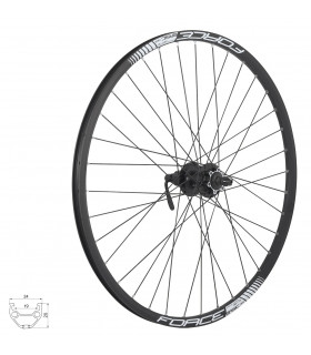 Jalgratta jooks tagumine FORCE BASIC DISC 584x19 27,5''