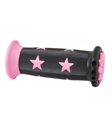 Laste jalgratta käepidemed Force STAR, must-roosa