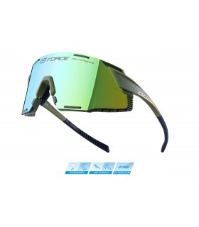 Spordiprillid Force GRIP militaar roheline, revo kuldne klaas