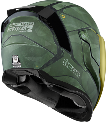 Street kiiver ICON Airflite Battlescar 2 roheline