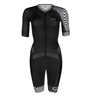 Naiste jalgratta kombinesoon FORCE STREAM must-valge