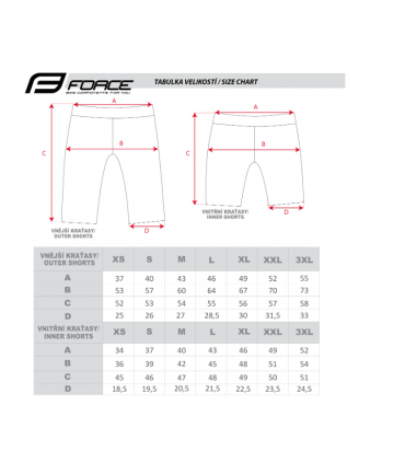 Rattapüksid FORCE BLADE MTB punane