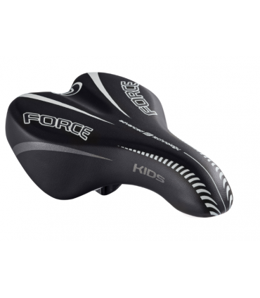 Lasta jalgratta sadul FORCE 12-16" must-valge