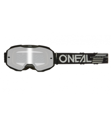 Krossiprillid ONEAL B-10 SOLID must (silver klaasid)