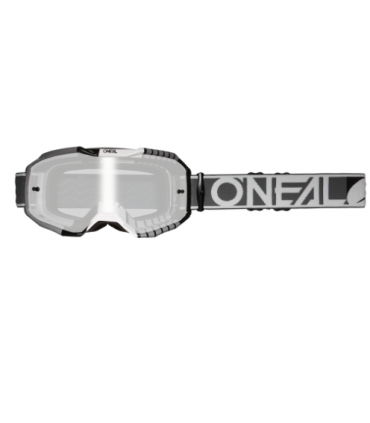 Krossiprillid ONEAL B-10 DUPLEX hall/must (silver klaasid)