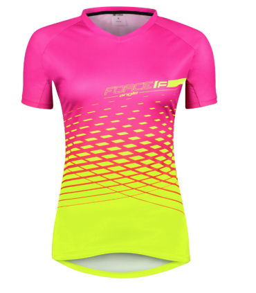 Naiste rattasärk Force MTB ANGLE roosa-neoonkollane