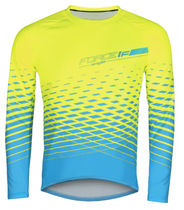 Meeste rattasärk FORCE MTB pikkadekäistega sinine-kollane