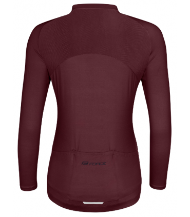 Naiste rattasärk FORCE CHARM pikakäistega veinipunane