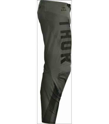 Laste krossipüksid Thor Pulse Combat Must/Sõjaväe Roheline.