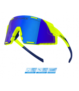 Spordiprillid Force GRIP neoonkollane, revo sinine klaas