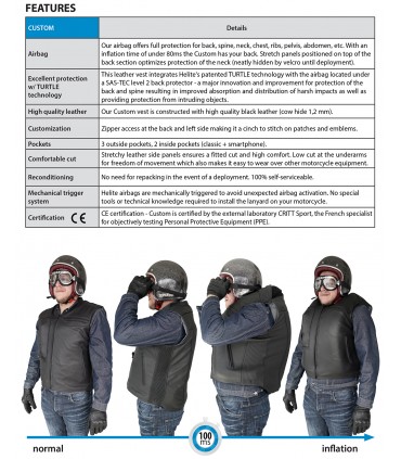 Helite turvavest Leather custom