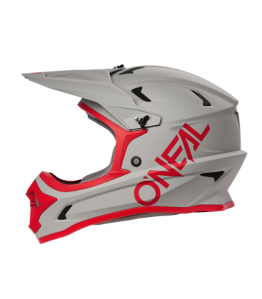 Rattakrossi kiiver ONEAL SONUS SOLID - Hall/Punane