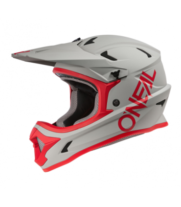 Rattakrossi kiiver ONEAL SONUS SOLID - Hall/Punane