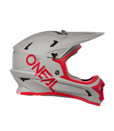 Rattakrossi kiiver ONEAL SONUS SOLID - Hall/Punane