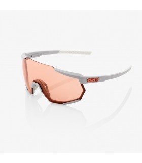 Spordiprillid 100% RACETRAP - Soft Tact Stone Gray - HiPER Coral Lens