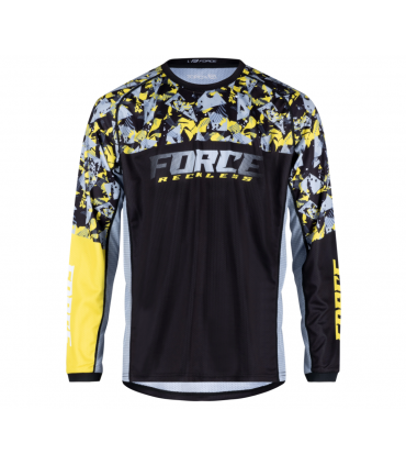 UNI pikkade käistega rattasärk FORCE RECKLESS must-kollane-hall