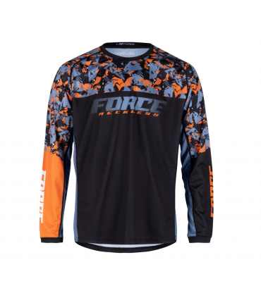 UNI pikkade käistega rattasärk FORCE RECKLESS must-oranž