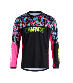 UNI pikkade käistega rattasärk FORCE RECKLESS must-roosa