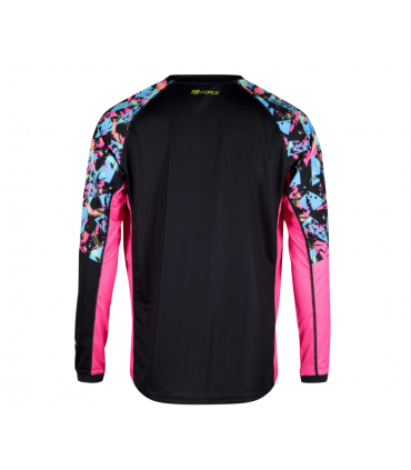 UNI pikkade käistega rattasärk FORCE RECKLESS must-roosa