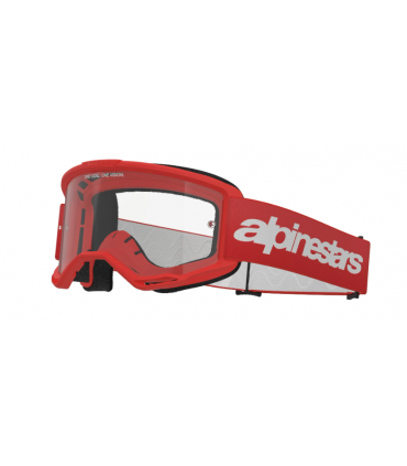 Krossiprillid Alpinestars Vision 3 Wordmark punane/läbipaistev