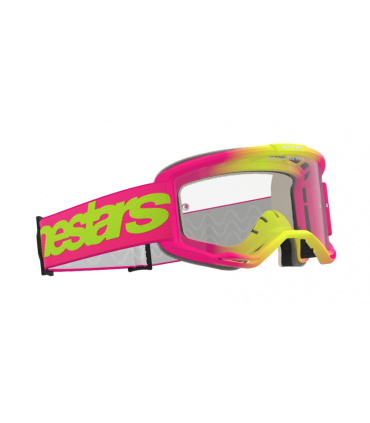 Krossiprillid Alpinestars Vision 5 Wordmark roosa/kollane/läbipaistev