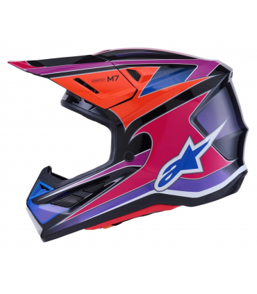 Krossikiiver Alpinestars Supertech M7 Fuse must/roosa