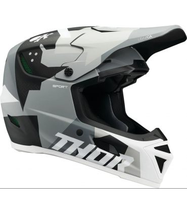 Krossikiiver Thor Reflex Sport Carbon Brave MIPS hall/valge