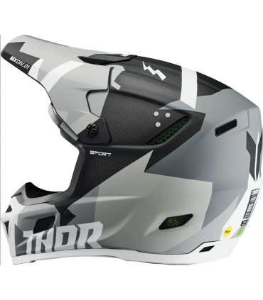 Krossikiiver Thor Reflex Sport Carbon Brave MIPS hall/valge